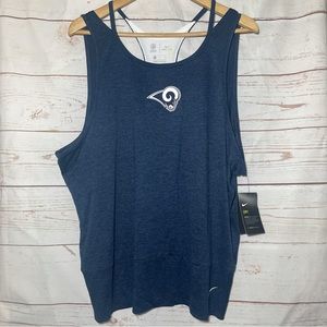 NWT $39.99 Nike • Racerback • Dri-Fit • X Large • Rams • NFL